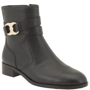 New! Tory Burch 'Gemini' Ankle Bootie Black Leather Size 8,5